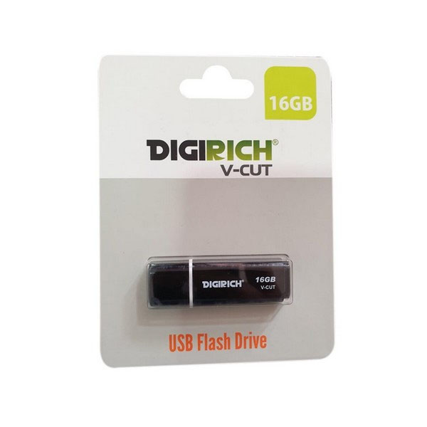 Clé USB Digirich 16GB noire 2.0 Flash Drive - PREMICE COMPUTER