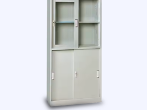 armoir copy 18 Armoire de bureau élégante en acier avec portes coulissantes en verre