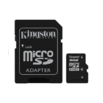 Carte mémoire MICRO SDHC 16GB Kingston + adaptateur