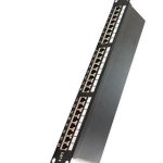 Panneau de brassage rack 19'' 24 ports RJ45 CAT.6 noir, blindé