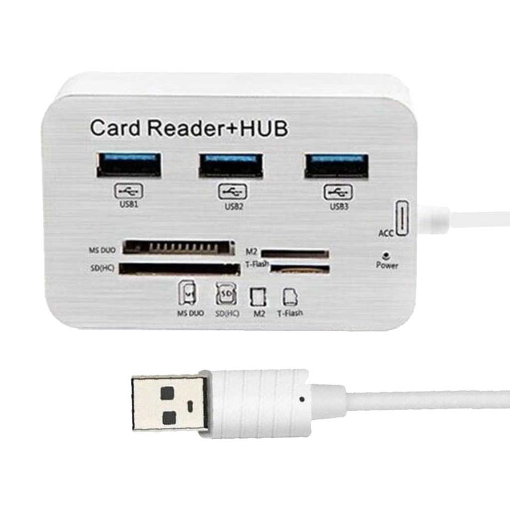 Multiplicateur USB Card Reader + hub 3.0/301