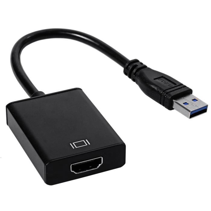 Adaptateur USB 3.0 vers HDMI Convertisseur de câble vidéo Graphique HD 1080P pour HDTV PC Audio Vidéo Moniteurs Multiples USB vers HDMI Argent 