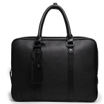 Sacoche pour laptop en cuir noir