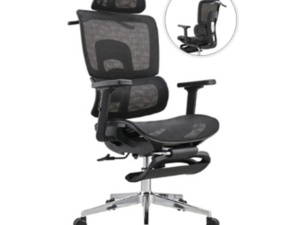 Chaise de bureau ergonomique en maille noir