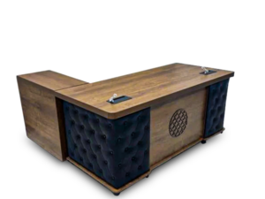 Artboard 1 Bureau de Direction Premium en L avec Façade Capitonnée | Mobilier Haut de Gamme Cameroun