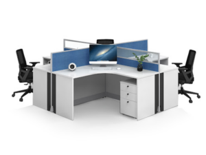 Artboard 1 copy 3 Bureau Open Space 4 Places avec Cloisons | Poste de Travail Professionnel Cameroun