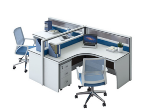 Bureau Open Space Moderne Cameroun | Poste de Travail 4 Places avec Cloisons