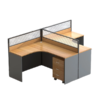 Bureau Open Space Moderne Cameroun | Poste de Travail 4 Places avec Cloisons