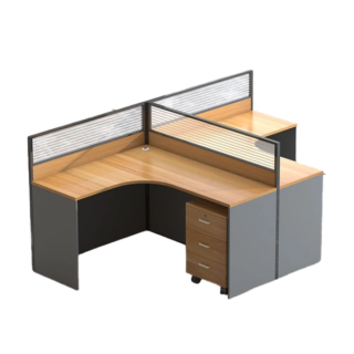 Bureau Open Space 2 Places avec Cloison | Poste de Travail Double Professionnel Cameroun