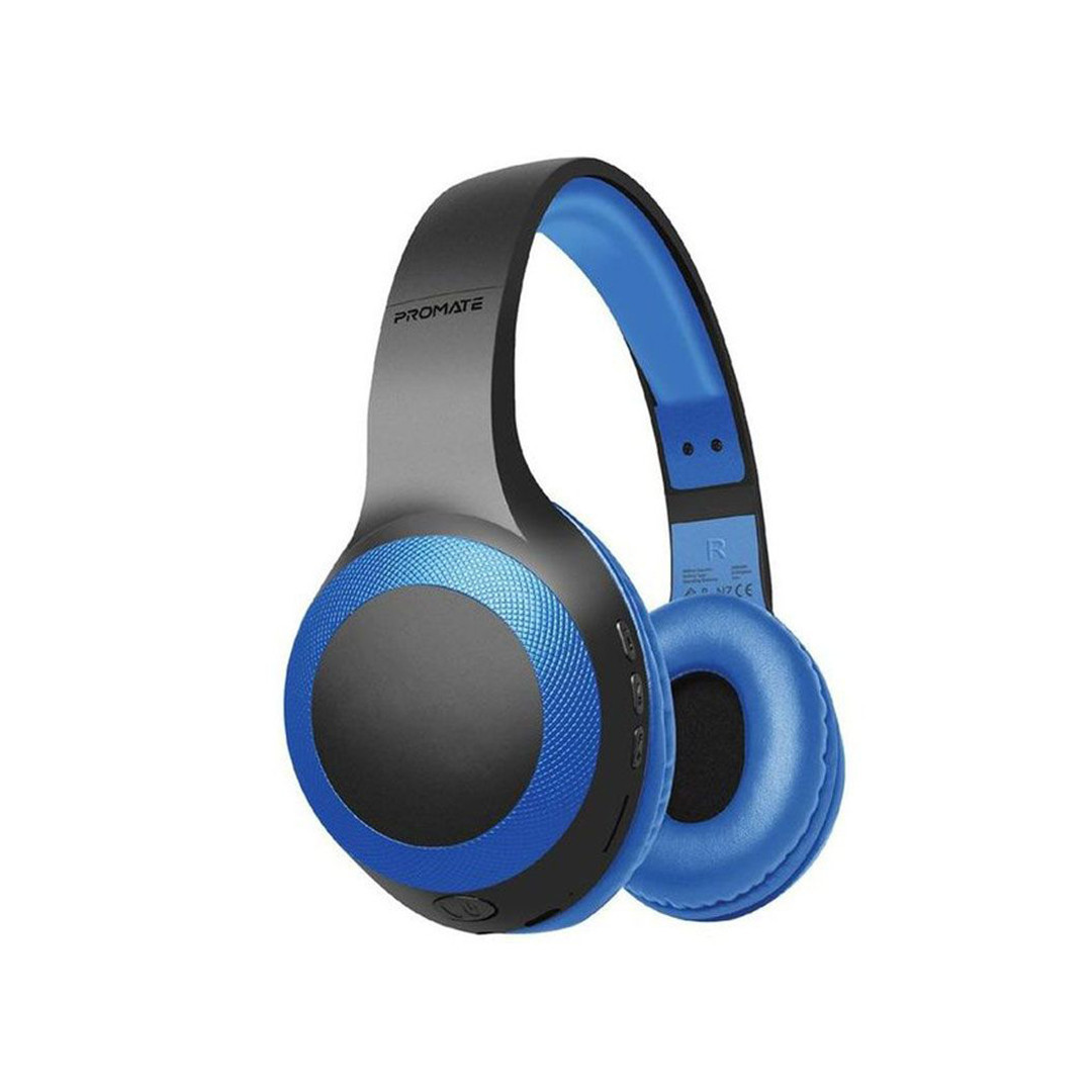 CASQUE BLUETOOTH PROMATE LABOCA BLEU DEEP BASS OVER EAR WIRELESS